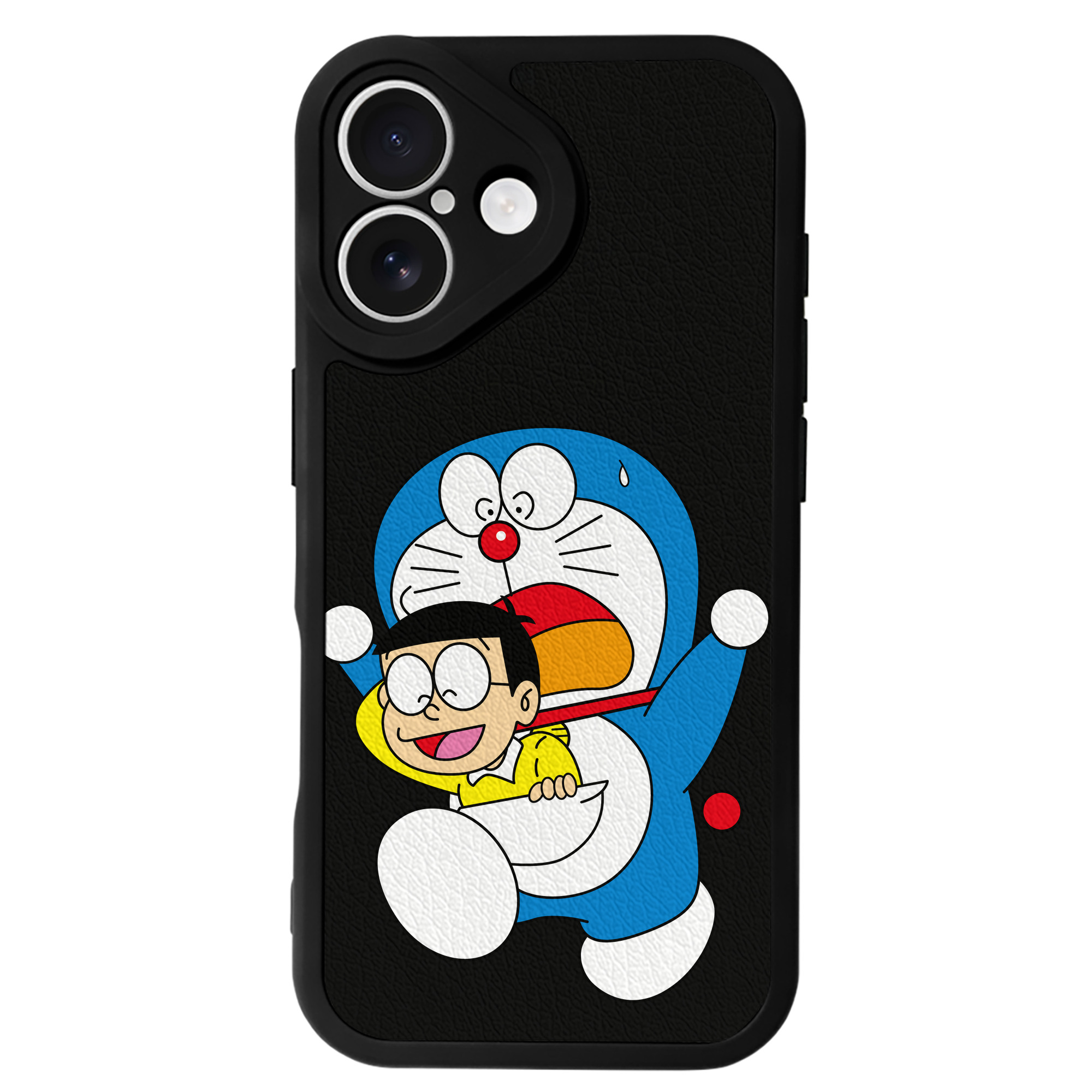 （画像用） ドラえもん Doraemon 【iPhone 16シリーズ対応】シリコンスマホケース（レザー調） 材質：シリコン
